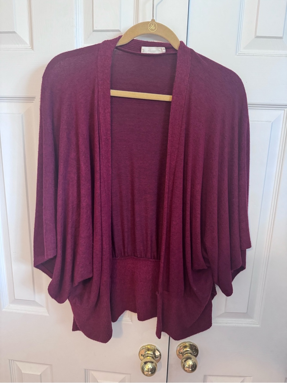 eesome Wine Open-Front Draped Women's Poncho Cardigan